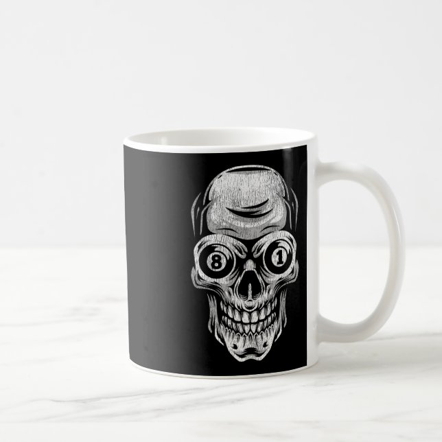 Billard Snooker Player Skull 8 und 9 Kaffeetasse (Rechts)