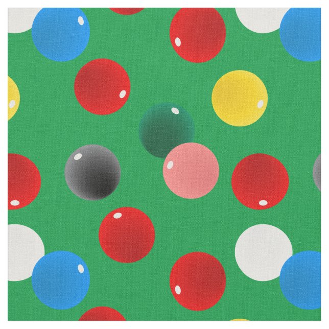Billard Snooker Pool Balls Muster auf Grün Stoff (Nahaufnahme)