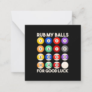 Billard Snooker raub mir die Bälle für Viel Glück Mitteilungskarte