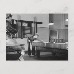 Billard spielen, 1940 postkarte