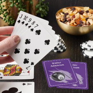 Billard-Sportball und Queue Personalisiere mit Nam Spielkarten