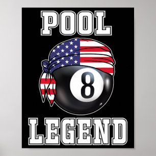 Billard Team 8 Ll Pool Game Player Geschenke für P Poster