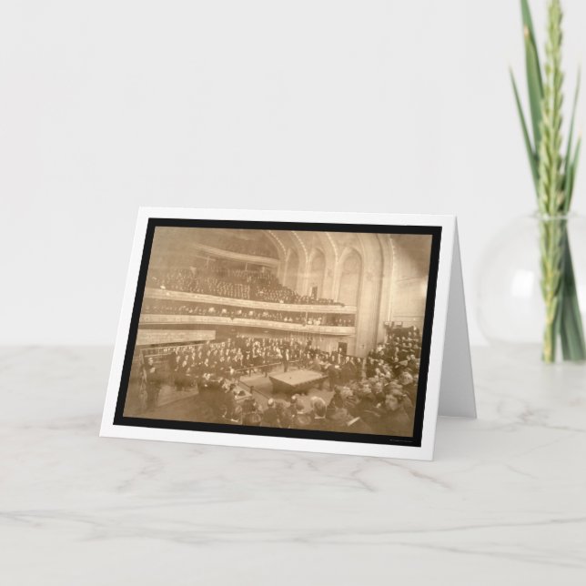 Billard-Turnier-Foto 1908 Karte (Vorderseite)