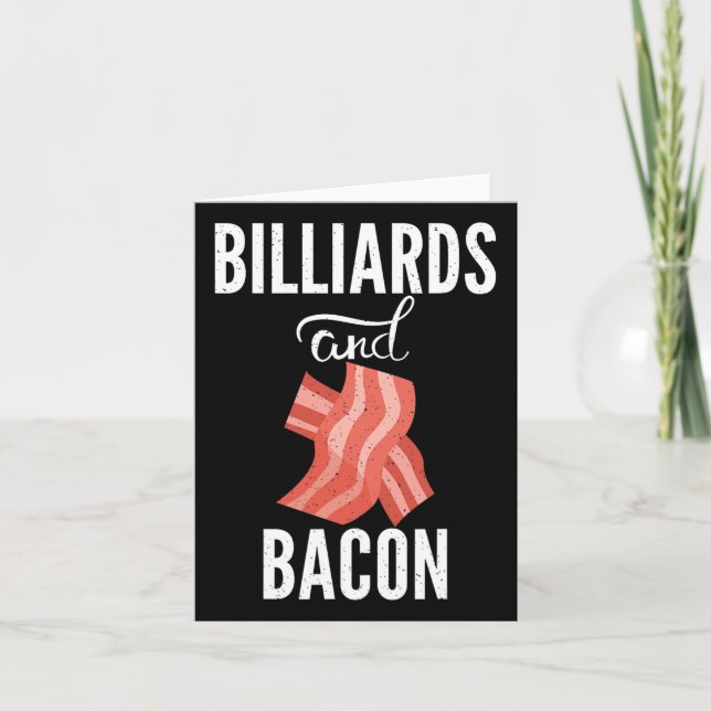 Billard und Bacon Lover Pool Billard Karte (Vorderseite)