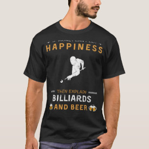Billard und Bierglücke Funny Pool Player T T-Shirt