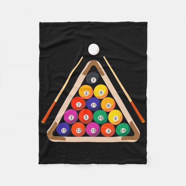 Billard und Stick Billard Player Fleecedecke (Vorderseite)