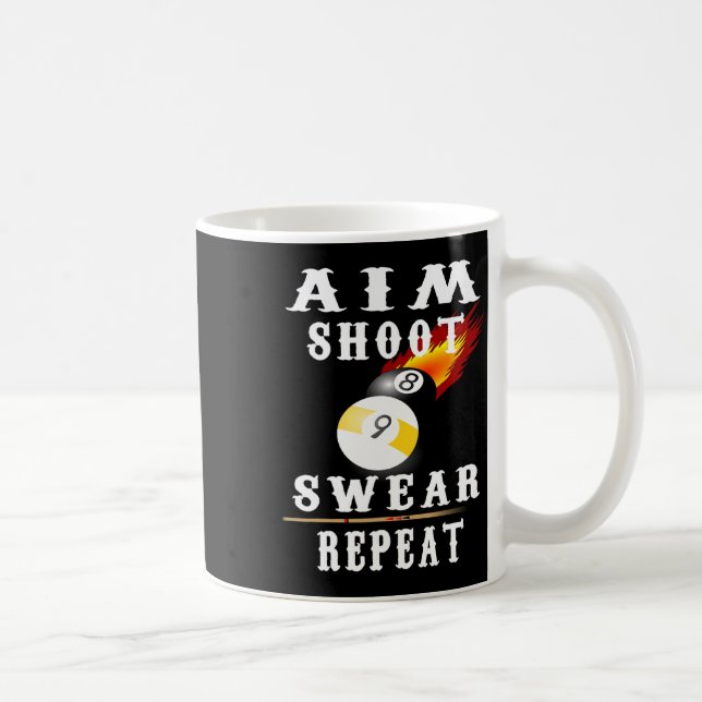 Billard Vintag Retro Pool Kaffeetasse (Rechts)