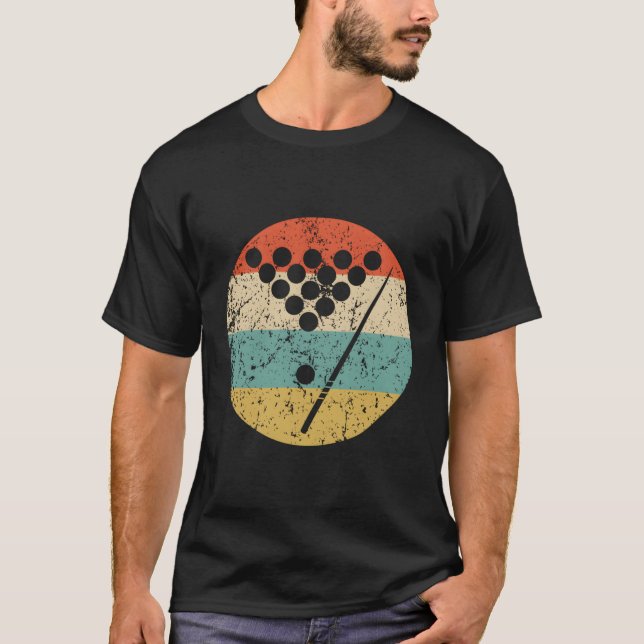 Billard Vintag Retro Pool T-Shirt (Vorderseite)