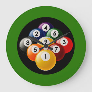Billard Wall Clock Große Wanduhr