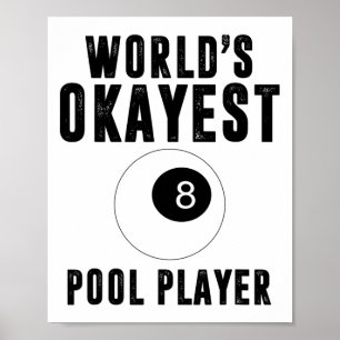 Billard Worlds Token Pool Player 8 ll Poster