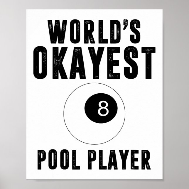 Billard Worlds Token Pool Player 8 ll Poster (Vorne)