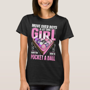 Billardangebot für ein Billardmädchen für 8 Bälle T-Shirt