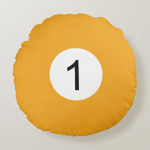 Billardball #1 rundes kissen