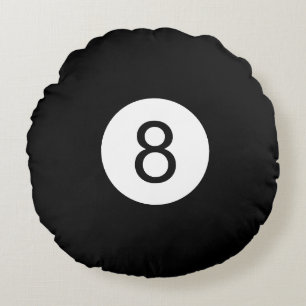Billardball-Rundkissen #8 Rundes Kissen