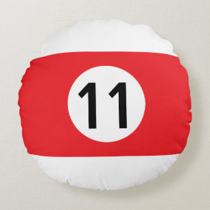 Billardball (Solid oder Stripe) - zu 100 % bearbei Rundes Kissen