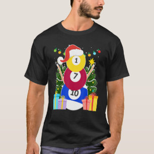 Billardbälle Billard Snowman Billiard Billia T-Shirt