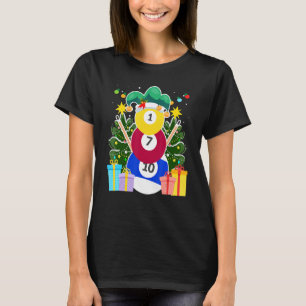 Billardbälle Billard Snowman Billiard Billia T-Shirt