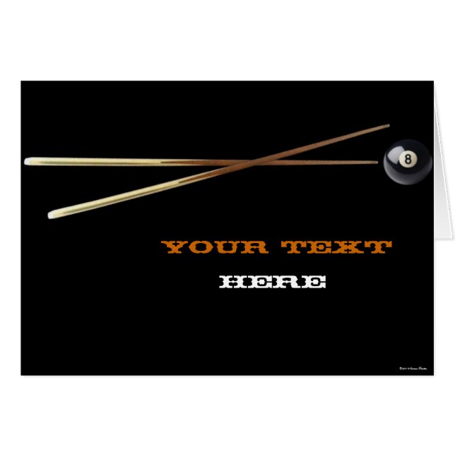 Billardkarte (Vorderseite (Horizontal))