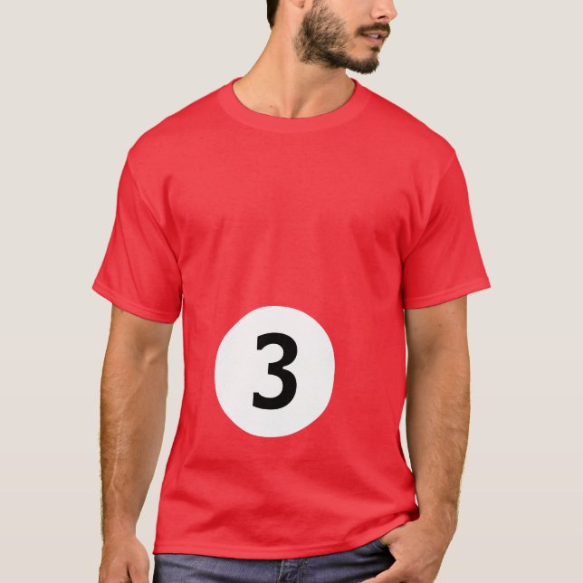 Billardkugel 3 T-Shirt (Vorderseite)