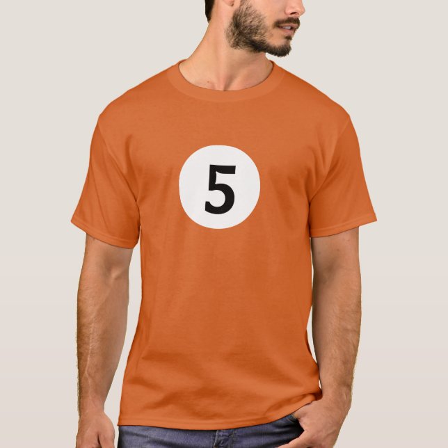 Billardkugel 5 T-Shirt (Vorderseite)