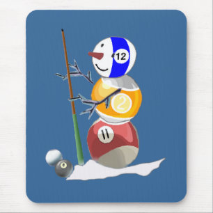 Billardkugel-Schneemann Mousepad