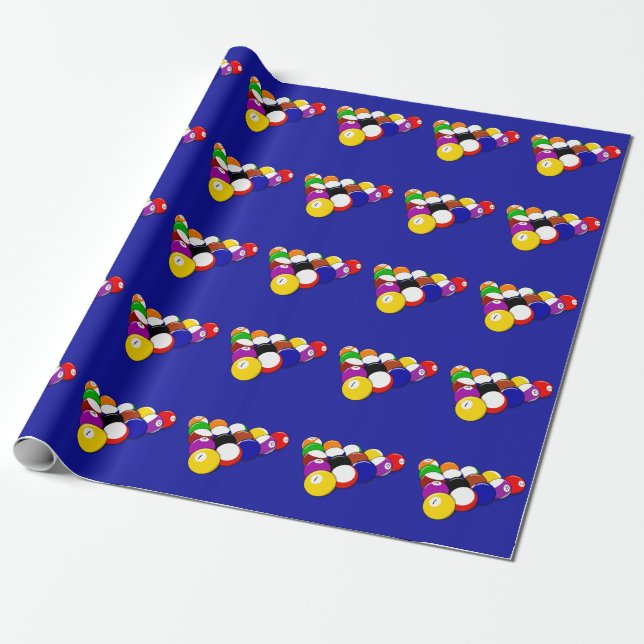 Billardkugeln Geschenkpapier (Ungerollt)
