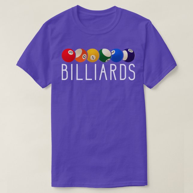 Billardkugeln Poolspieler  T-Shirt (Design vorne)