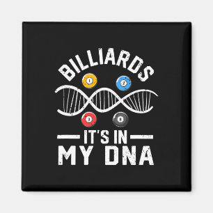 Billardplayer in meiner DNA Funny Pool Billiard Magnet