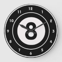 Billards Acht-Ball-Design-Wall-Uhr