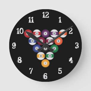 Billards/boules de piscine : Horloge murale