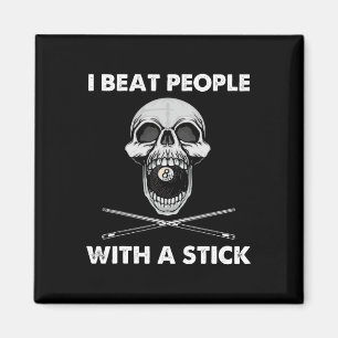 Billards, die ich Leute mit einem Stick Skull Eigh Magnet