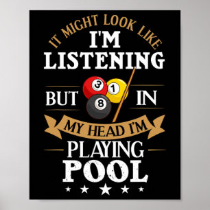 Billards Snooker Pool Game Player Sportwettkampf Poster