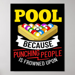 Billards Snooker Pool Game Player Sportwettkampf Poster