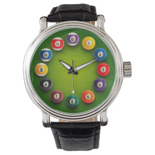 Billardsnooker-Neuheits-Uhr-Uhr Armbanduhr