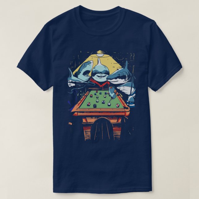 Billardspiel für Billardhaie T-Shirt (Design vorne)