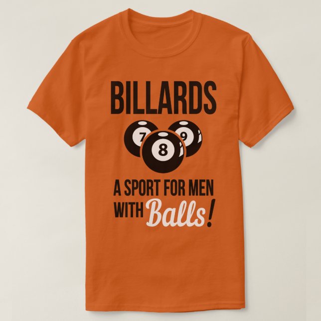 Billardsport mit Kugeln T-Shirt (Design vorne)