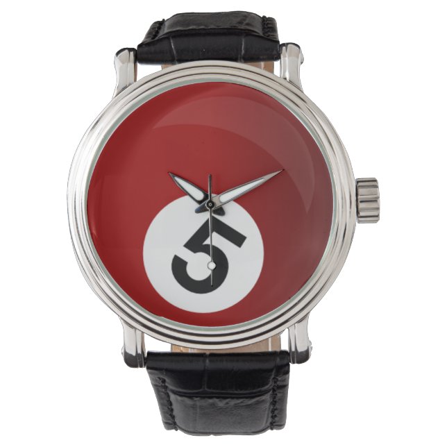 Billardsportdesign Armbanduhr (Vorderseite)
