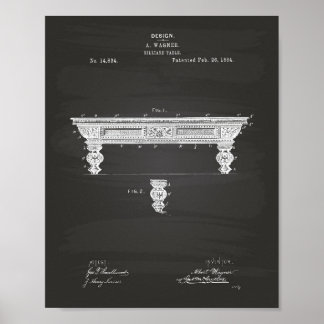 Billardtisch 1884 Patentart - Halbpension Poster
