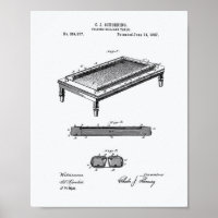 Billardtisch 1887 Patentart - Weißbuch