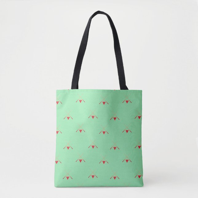 Billardtische auf Grün Tasche (Vorderseite)