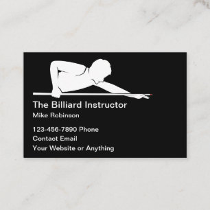 Billardtrainer-Lektionen Einfache Visitenkarten Visitenkarte