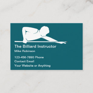 Billardtrainer-Lektionen Einfache Visitenkarten Visitenkarte
