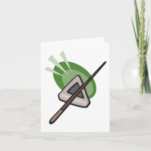 Billardtriangle und Cue-Stick Karte