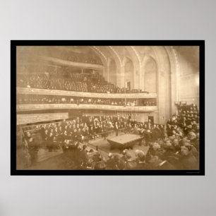 Billardturnier Foto 1908 Poster