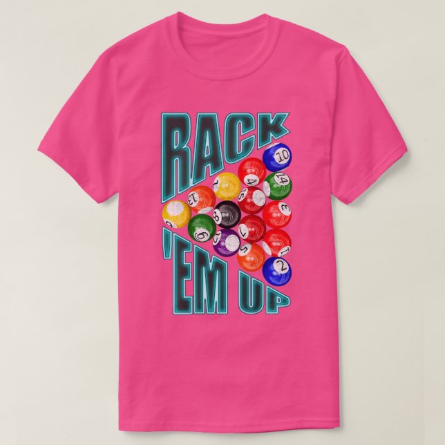 Billardwettlauf bis acht Ball T-Shirt (Design vorne)