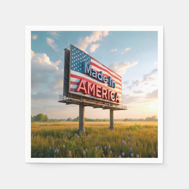 Billboard in Amerika in einem Land Serviette (Vorderseite)