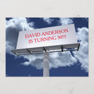 Billboard-Zeichen - Einladung zur Geburtstagsparty