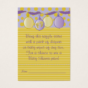 Billet baby shower Raffle/Empreintes bébé