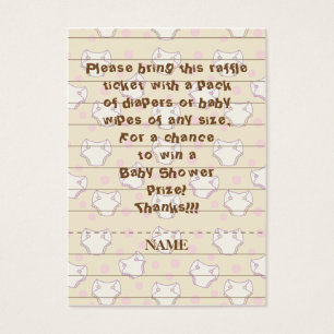 Billet baby shower Raffle/Rose/Construire Une Bibl
