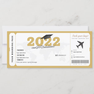 Billet cadeau de diplôme Carte d'embarquement surp